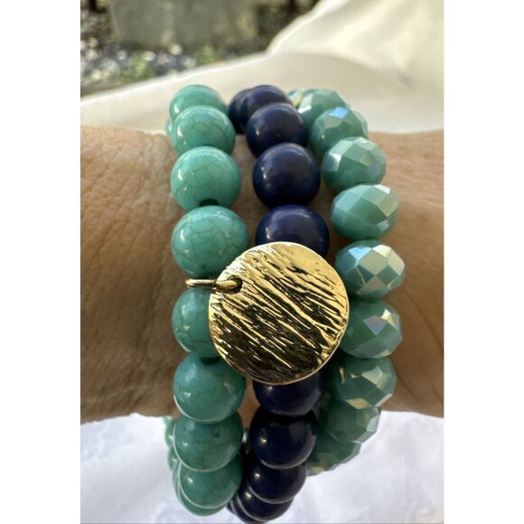 New Stack Beads Stretch Bangle Bracelet Chic Women Party Vacation Jewelry Gift - Picture 2 of 8